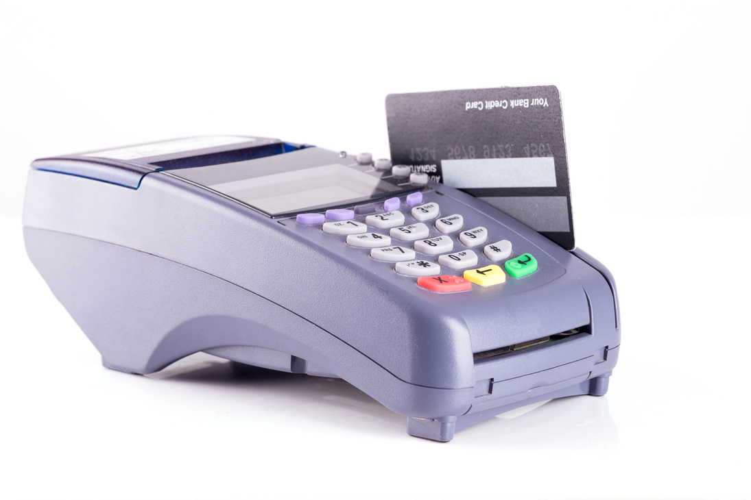Credit card on Credit card Machine